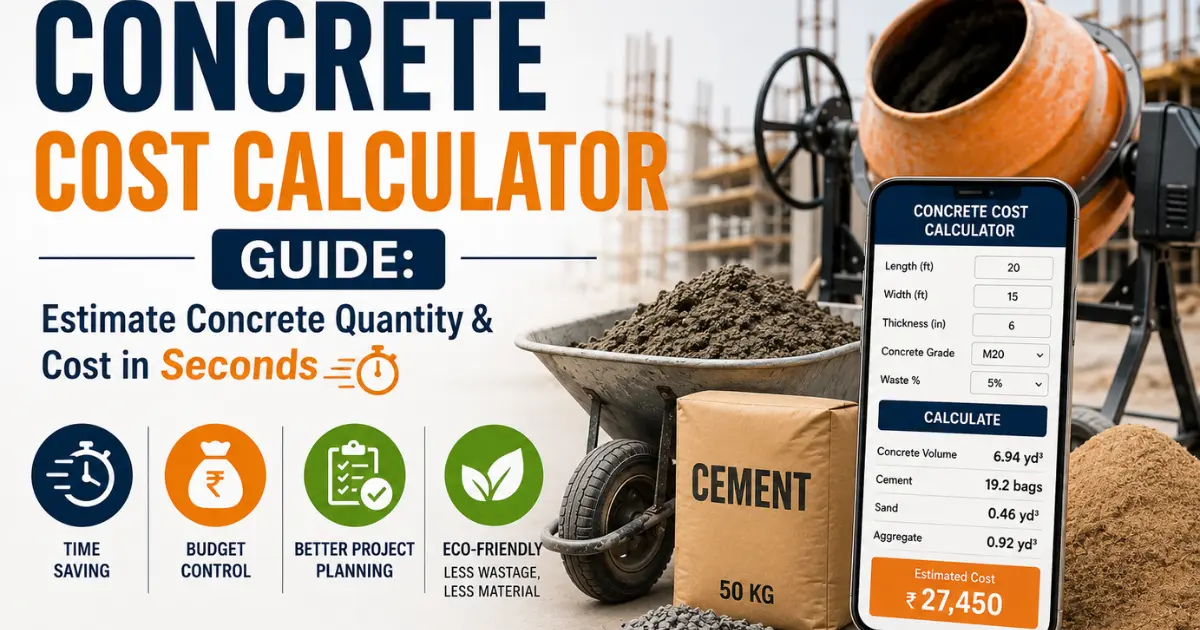 Concrete Cost Calculator Guide: Estimate Concrete Quantity & Cost in Seconds
