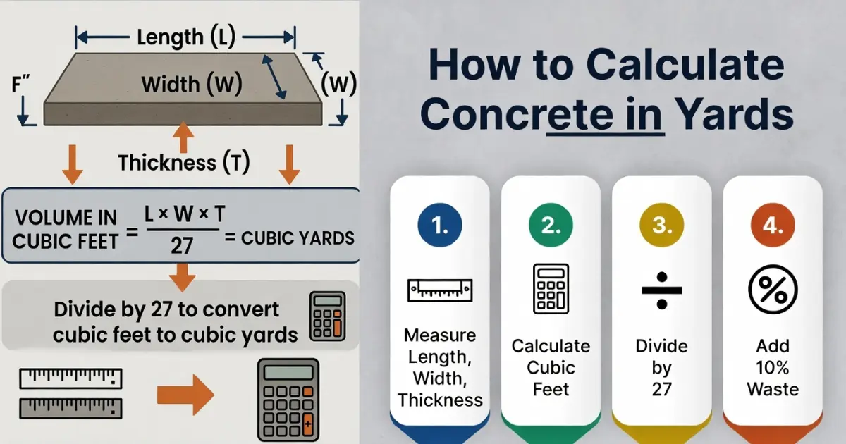How to Calculate Yards of Concrete