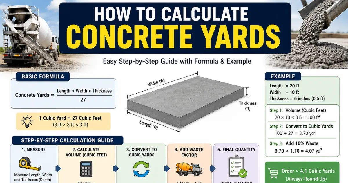 How to Calculate Concrete Yards