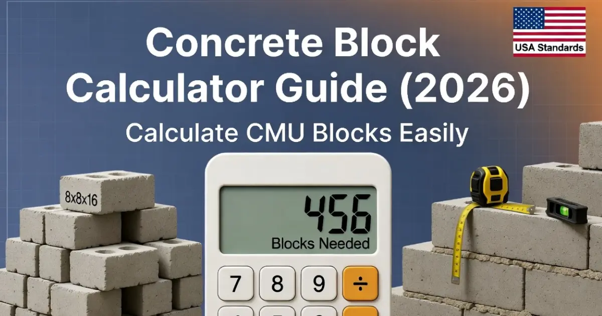 Concrete Block Calculator Guide (2026): Calculate CMU Blocks Easily